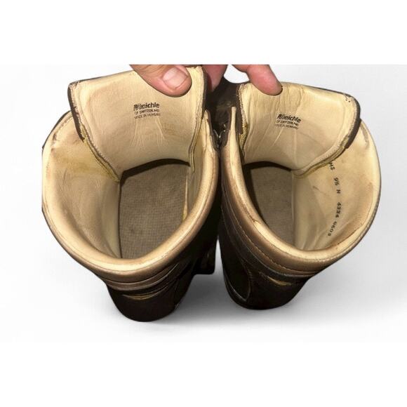 Raichle Men Leather Suede Hiking Mountaineering Boots 9.5 M Brown Ankle 4324 - Picture 7 of 9